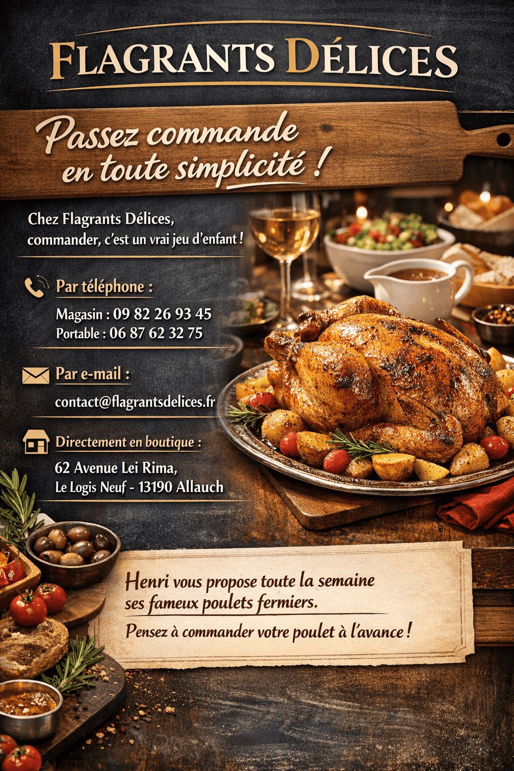 Traiteur à Allauch Flagrants Délices Le Logis Neuf, 62 Av. Lei Rima,